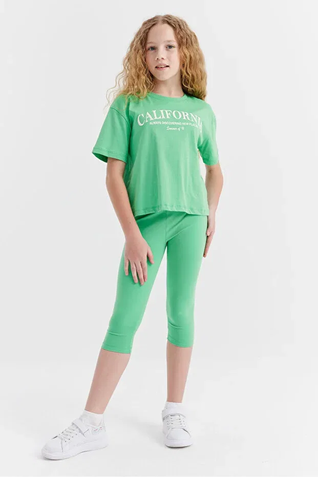 Детские леггинсы для девочек однотонные Paulmark, Neon Green