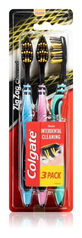 

Средние зубные щетки Colgate Zig Zag Charcoal