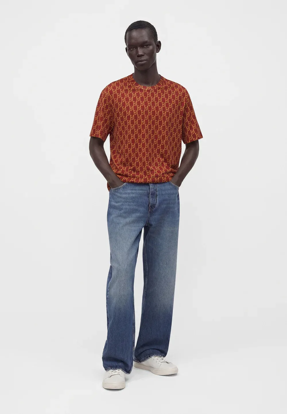Футболка с принтом Emporio Armani, Merlot/Tannin — фото 2