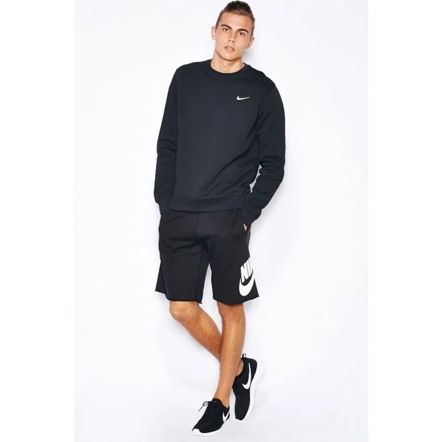 Свитшот Solo Swoosh Fleece с длинным рукавом, Nike, Черный — фото 4
