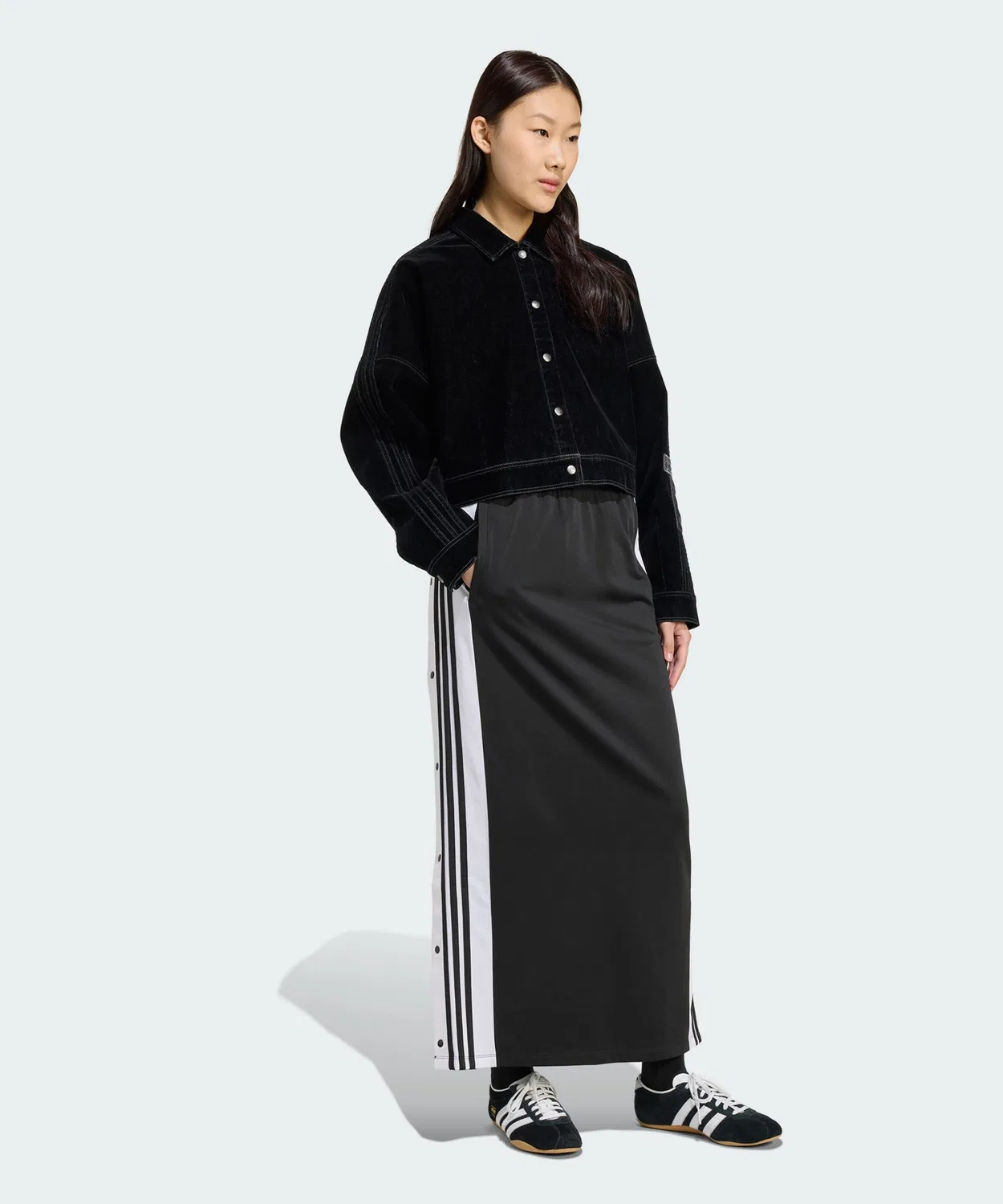 Женский оверсайз жакет из начесанной ткани Adibreak Adidas, Черный — фото 3