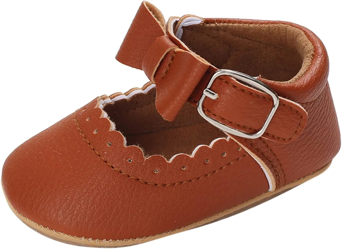 Детские туфли для девочек с плоской подошвой, Brown