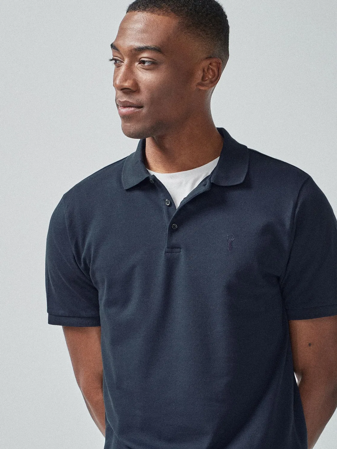 Поло с коротким рукавом, модель Slim Fit Next, синий