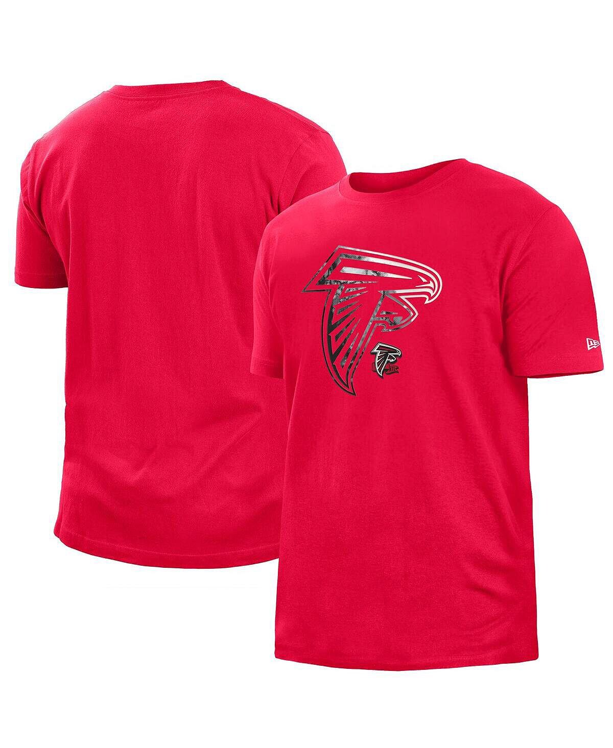 

Мужская красная футболка atlanta falcons 2022 sideline ink dye New Era, красный