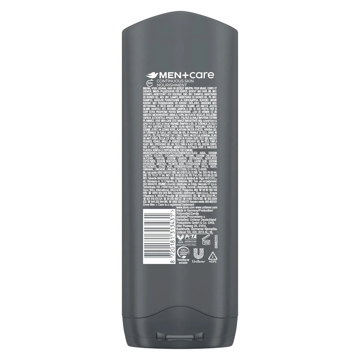 Гель для душа 3-в-1 Dove Men+Care Extra Fresh, 6 x 250 мл, Fresh — фото 2