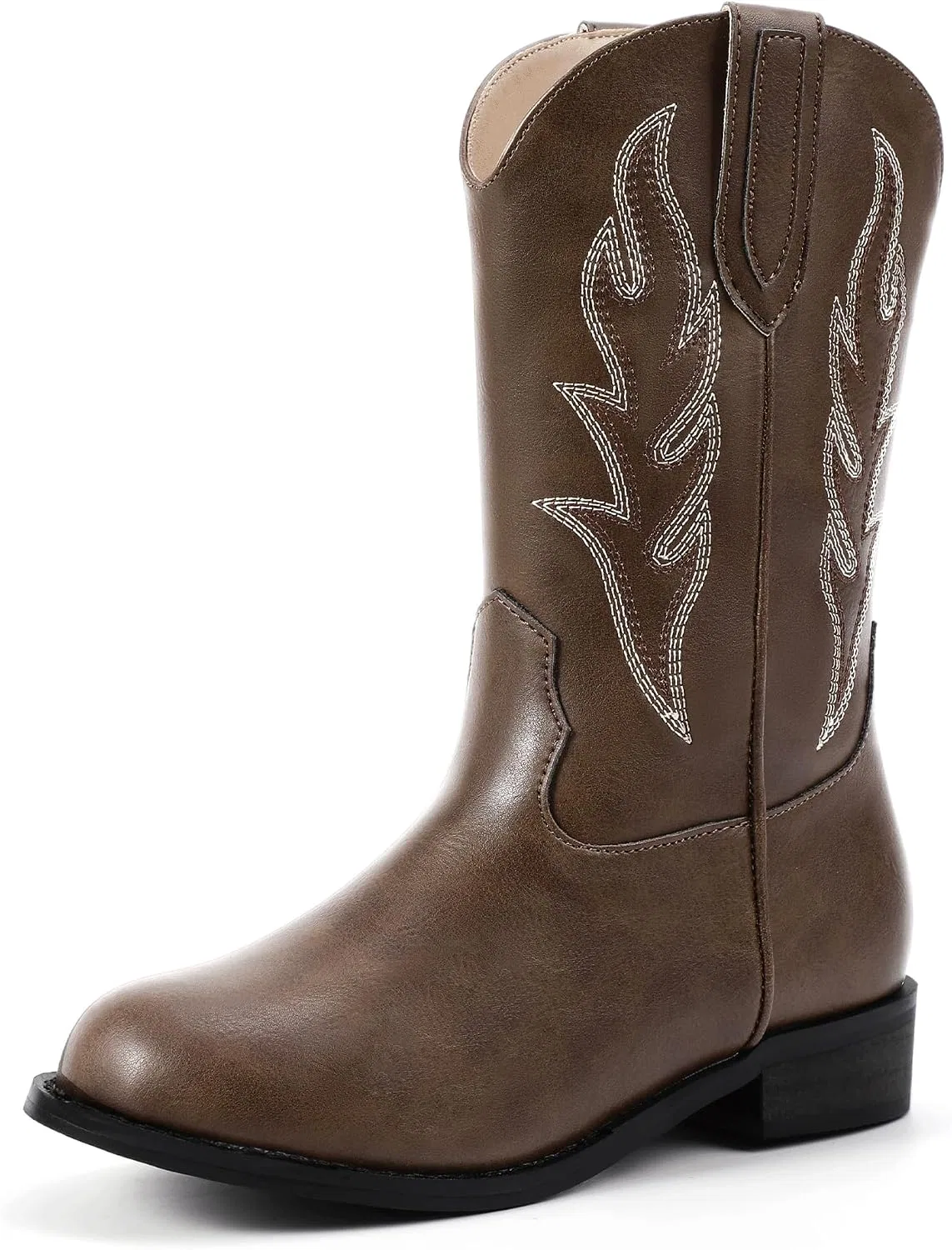 Детские сапоги для девочек с вышивкой Cowgirl Boots Hehainom, Brownpu