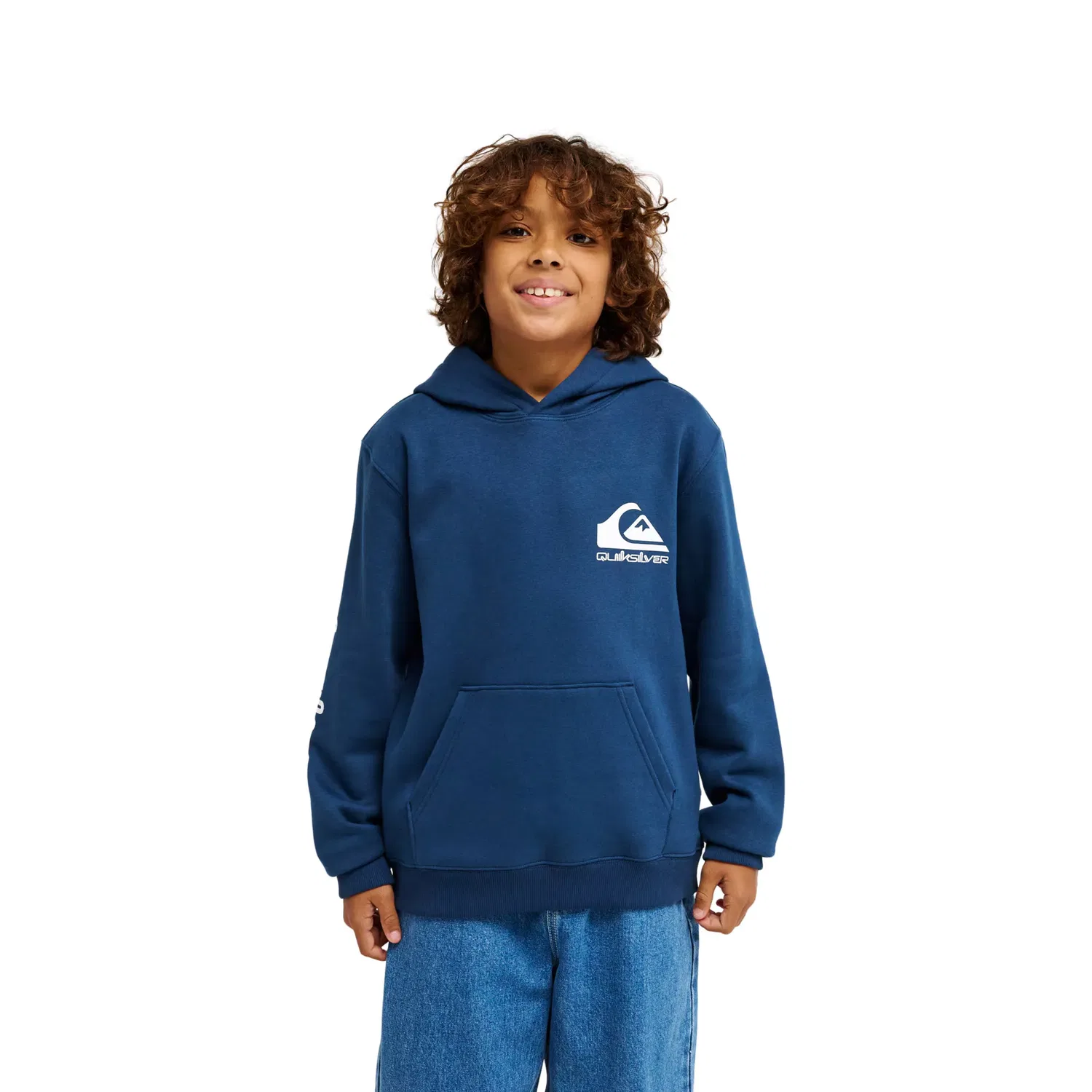 Детская худи для мальчиков с принтом Logo Quiksilver, Azul