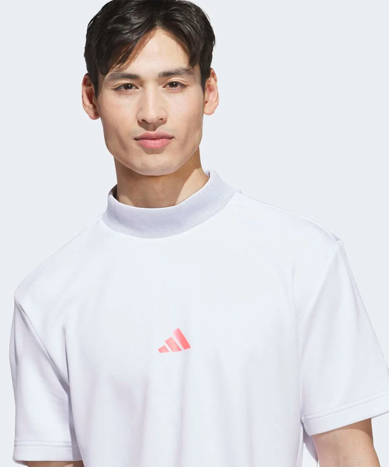 Мужское поло с воротником-стойкой с коротким рукавом Adidas Golf, Белый — фото 3