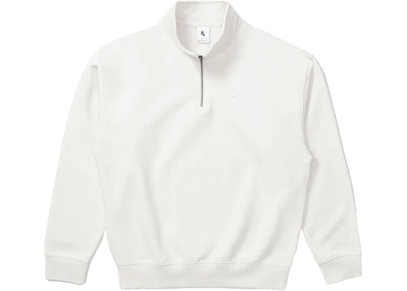 Мужская куртка с молнией и воротником-стойкой Nike Swoosh Quarter Zip Top, White