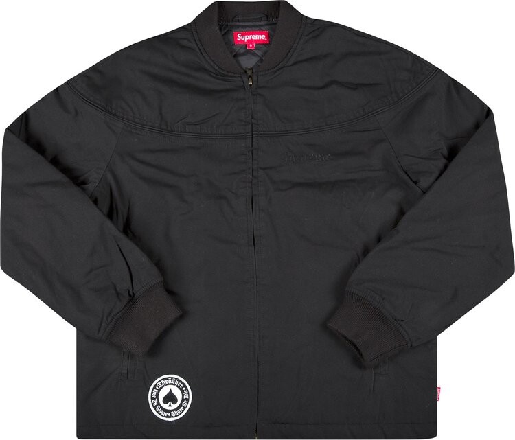 

Куртка Supreme x Thrasher Poplin Crew Jacket 'Black', черный