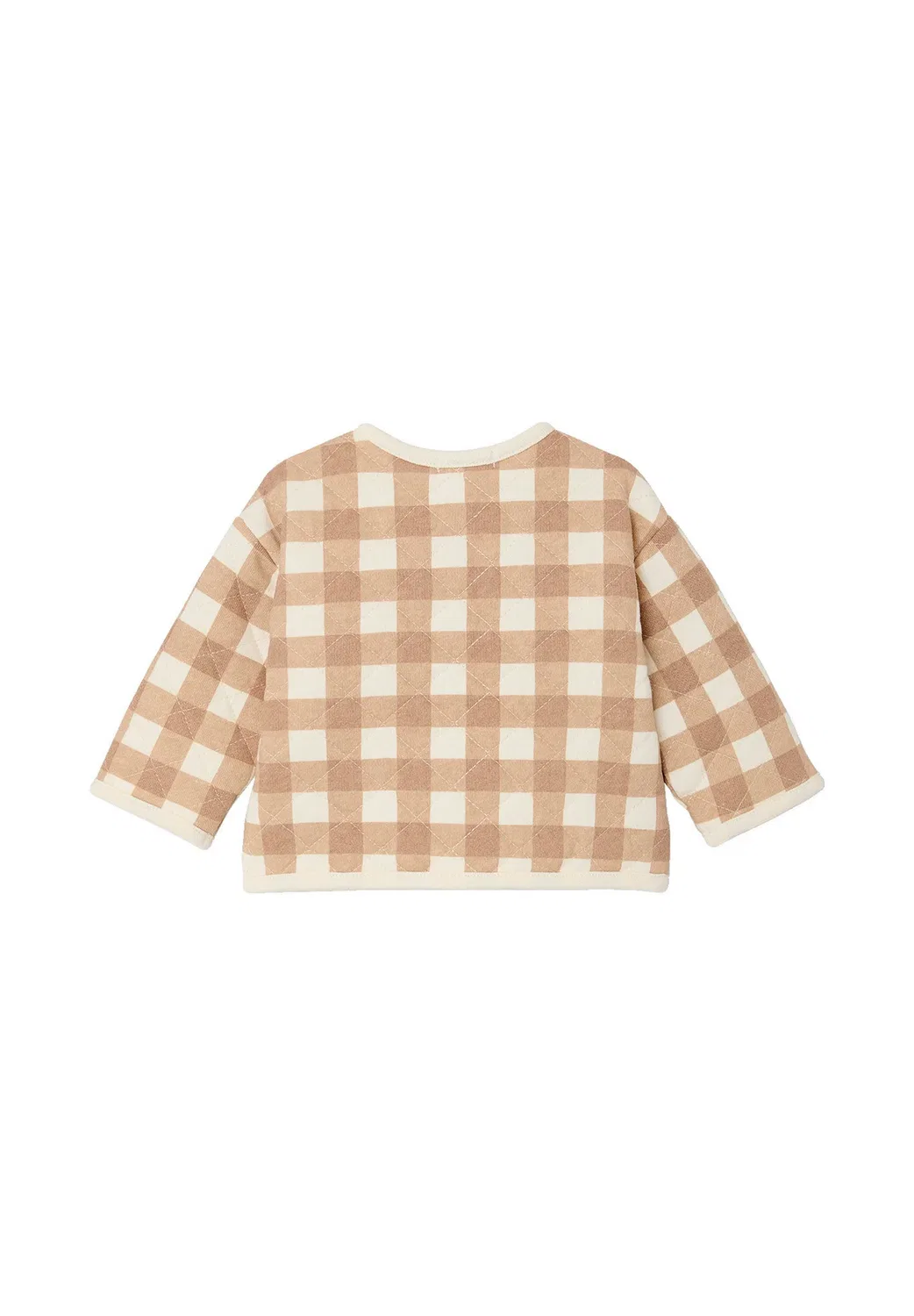 Gesteppte baby jacke aus джерси унисекс - легкая куртка Vertbaudet, Wollweiß — фото 2