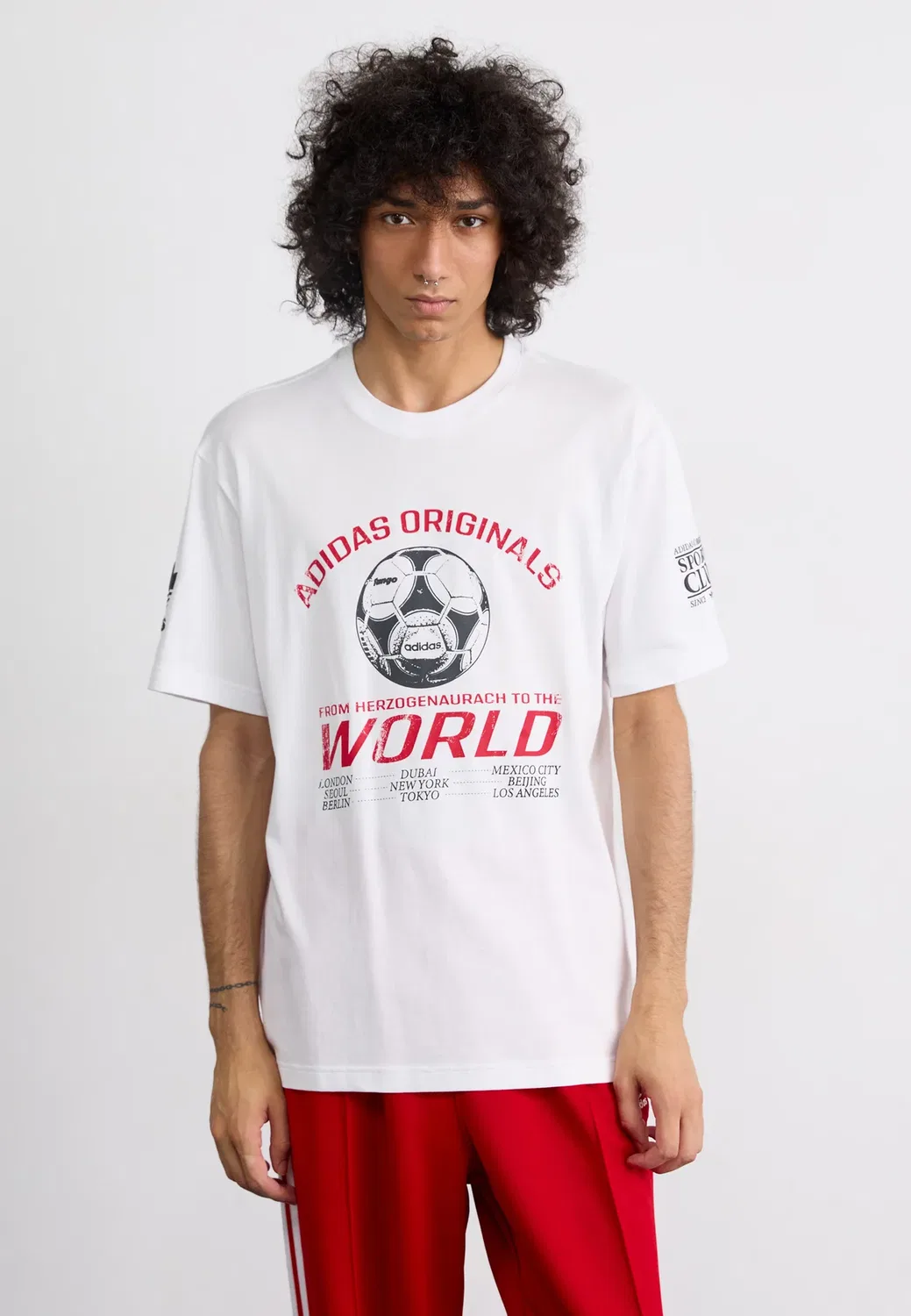 Футболка в стиле 90-х - футболка с принтом Adidas Originals, White