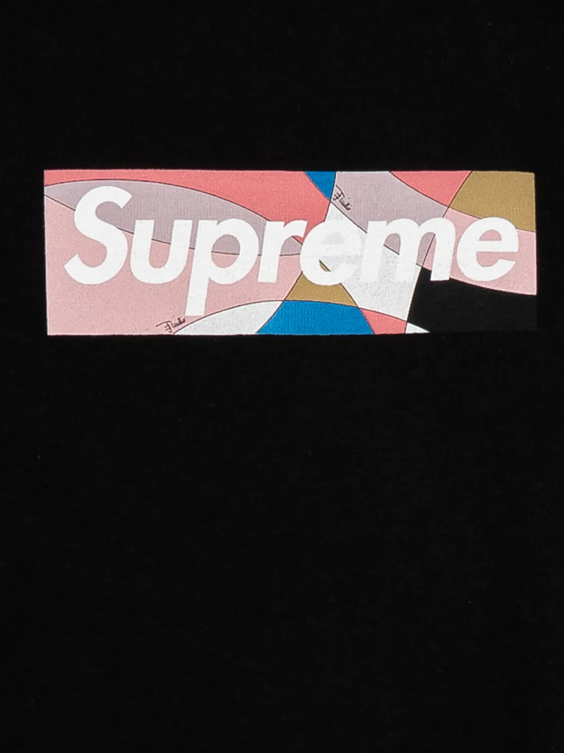 Футболка с принтом Box Logo Supreme, черный — фото 2