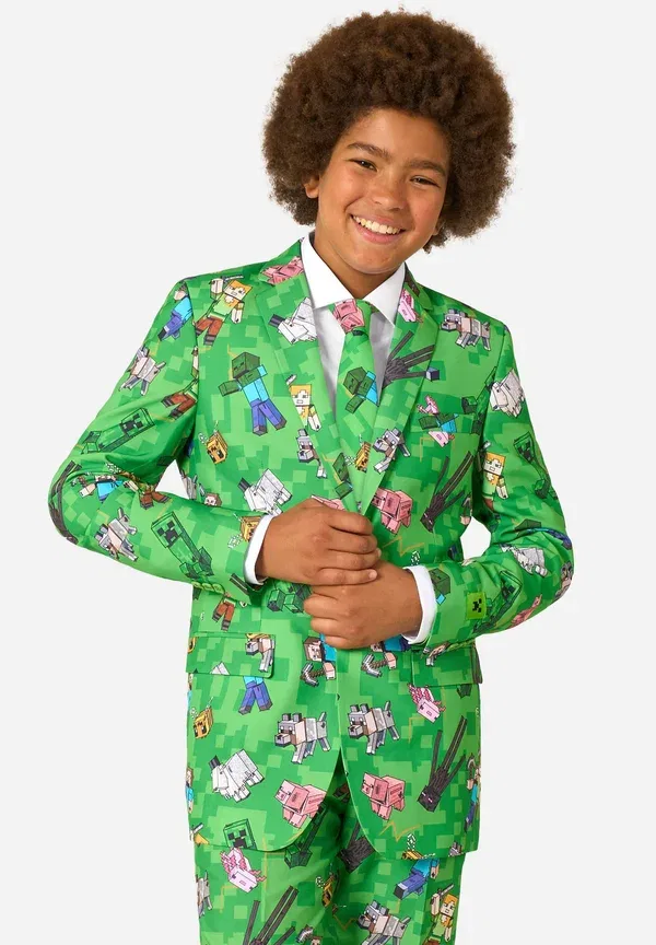 Костюм с принтом Minecraft Opposuits, зеленый — фото 4