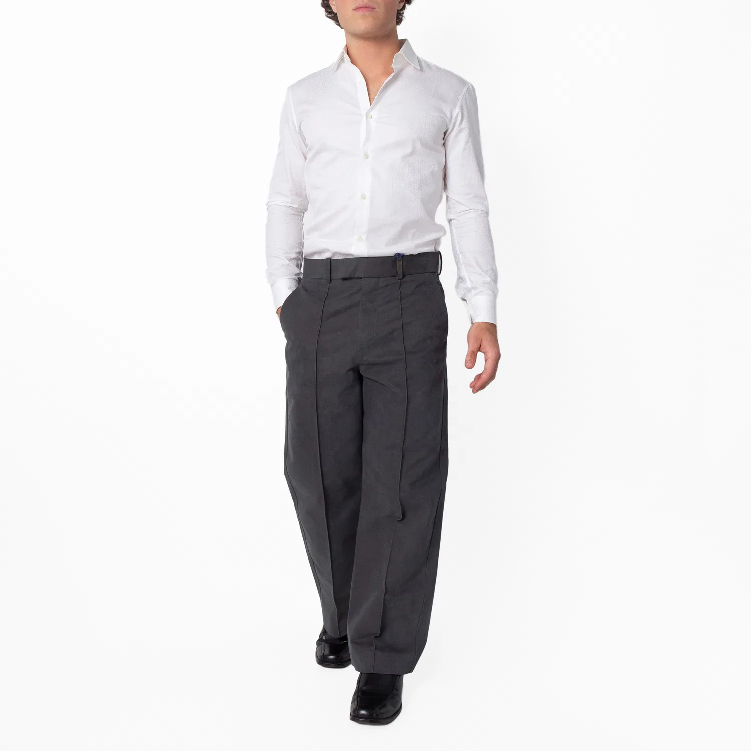 Брюки Cotton Nylon Tailored Burberry, Cinder — фото 4