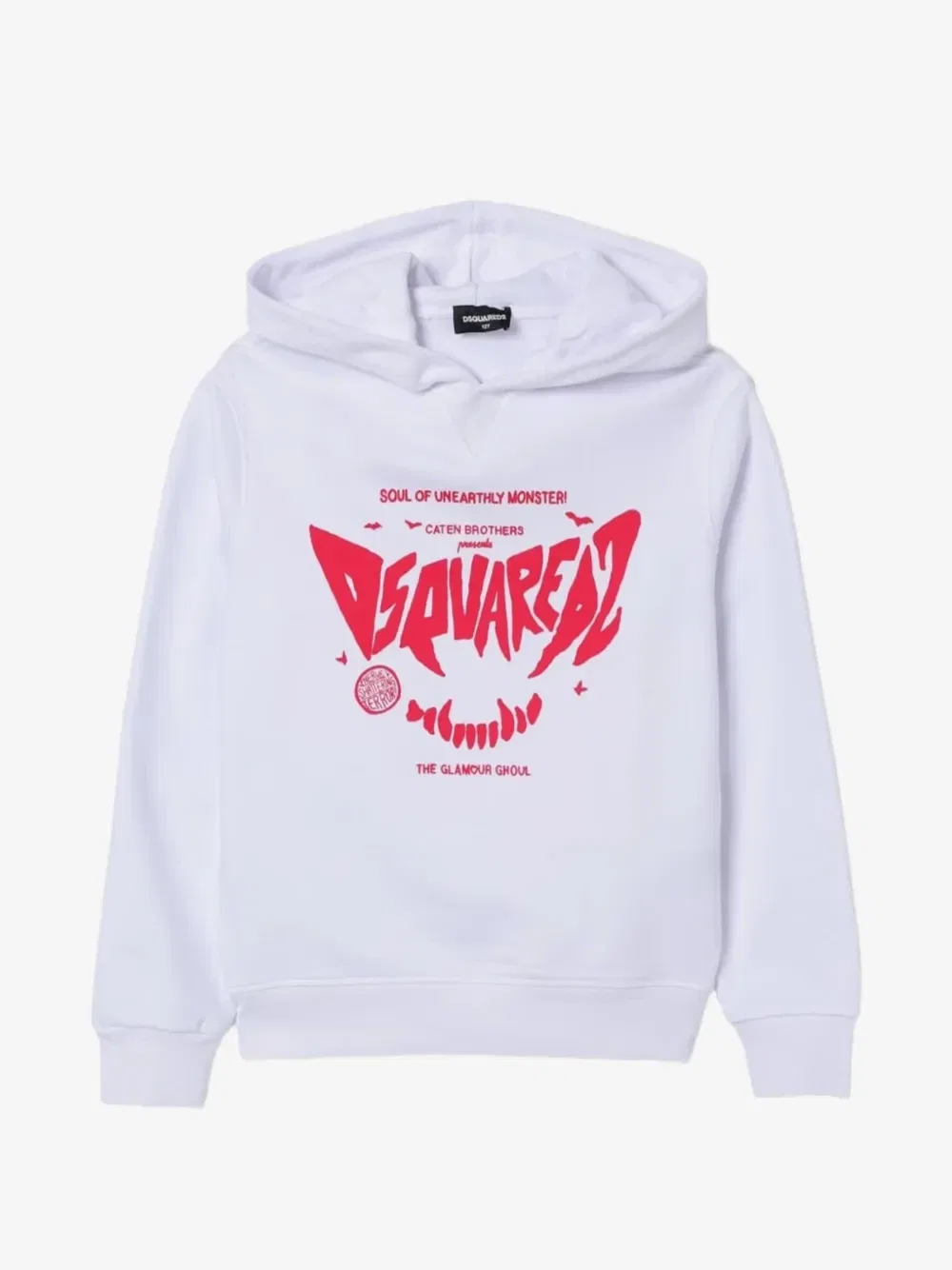 Худи из хлопка с логотипом DSQUARED2 KIDS, белый
