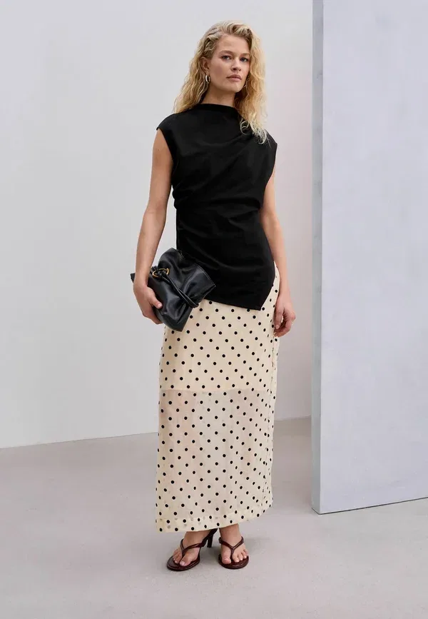 Платье миди 2 в 1 с юбкой шифон Next white polka dot, белый — фото 3