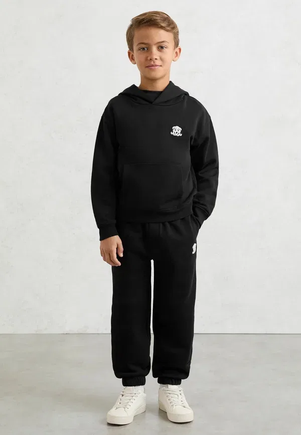 Комплект из худи и штанов хлопковый Murlin monogram joggers set Reiss Black, черный