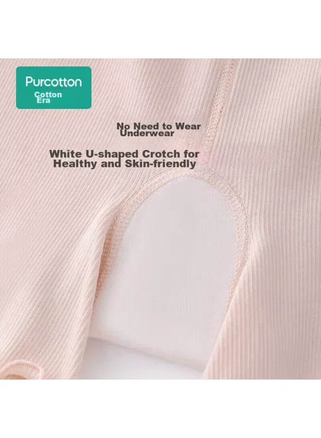 Шорты защитные хлопковые для девочек Purcotton, белый — фото 4