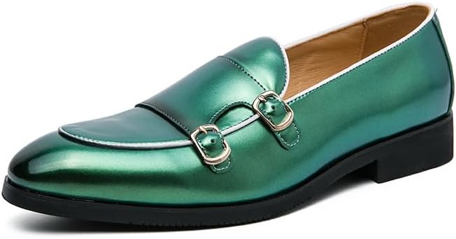 

Элегантные мужские деловые лоферы с пряжкой Waolsu, зеленый