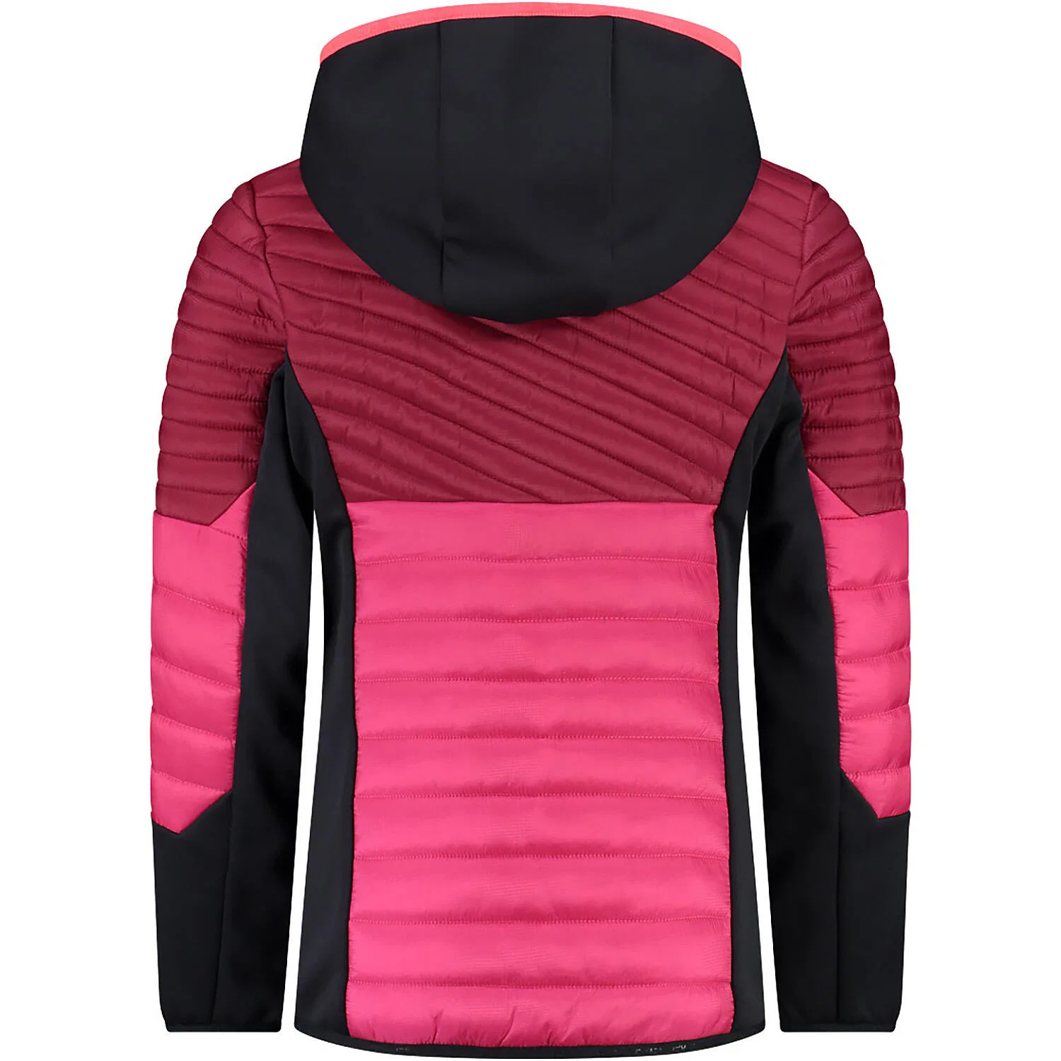 Детская куртка для девочек с капюшоном HYBRID JACKET FIX HOOD Cmp, Rosa Schwarz Magentapink — фото 2