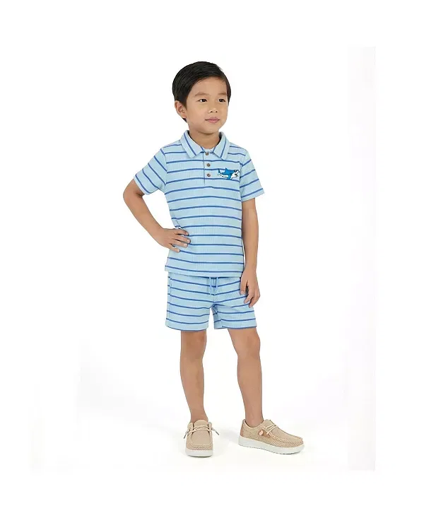 Детский комплект для мальчиков с полоской Andy & Evan, Light Blue Stripe — фото 3
