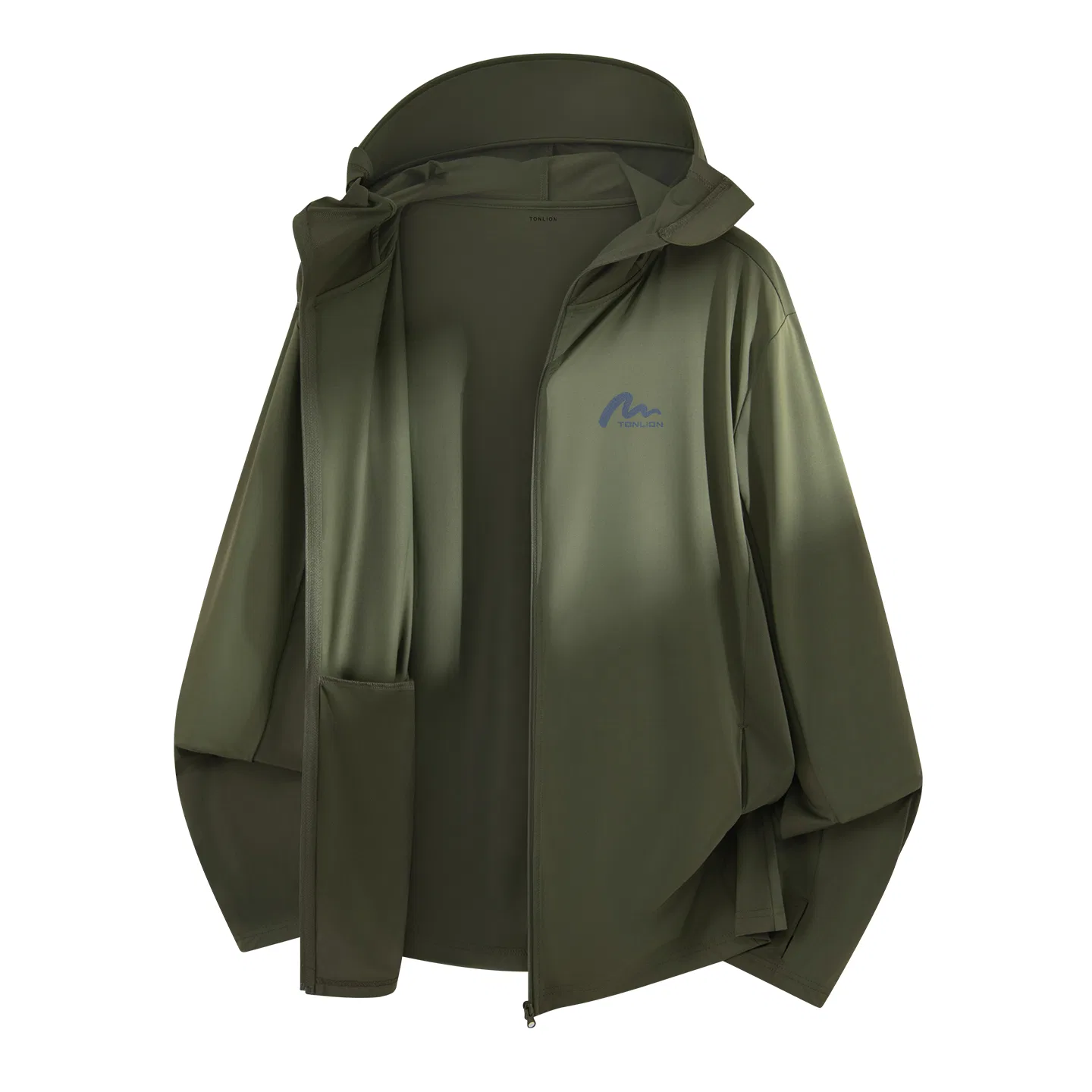 Детская куртка для защиты от солнца с широким козырьком Tonlion, Цвет Olive Green