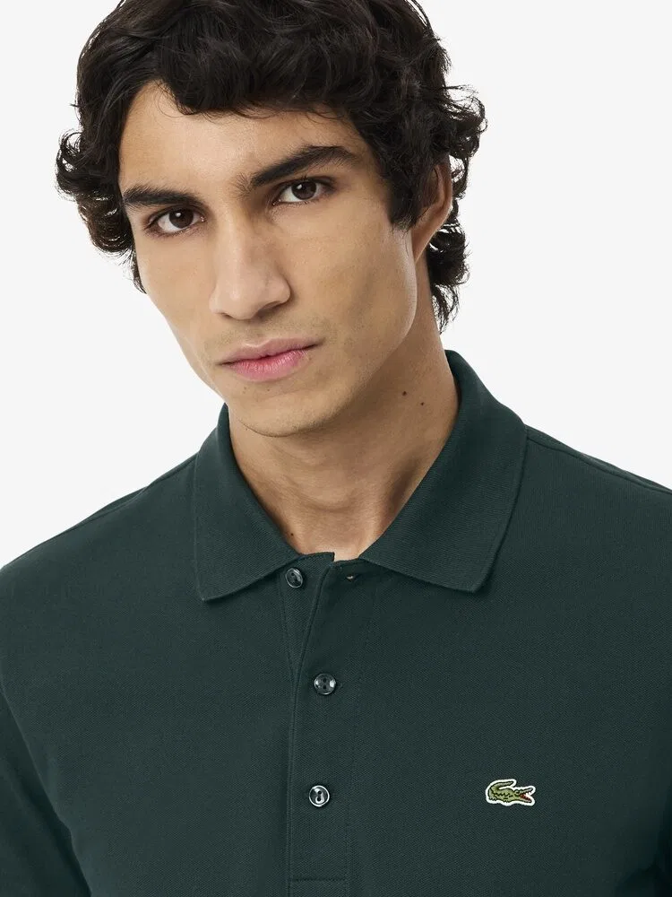 Футболка поло мужская Lacoste slim fit, зеленый — фото 2