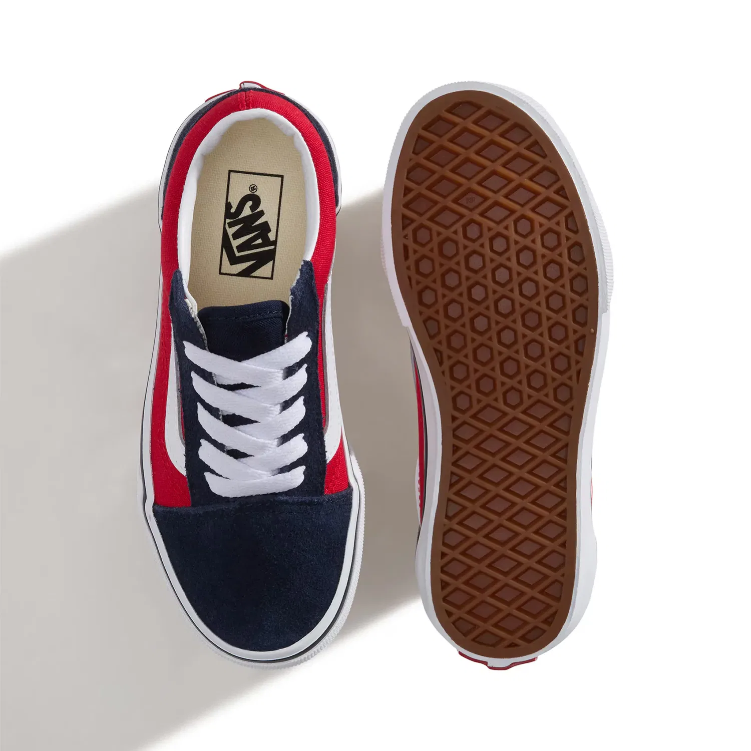 Детские кеды Old Skool Vans, Красный / Темно-синий — фото 3