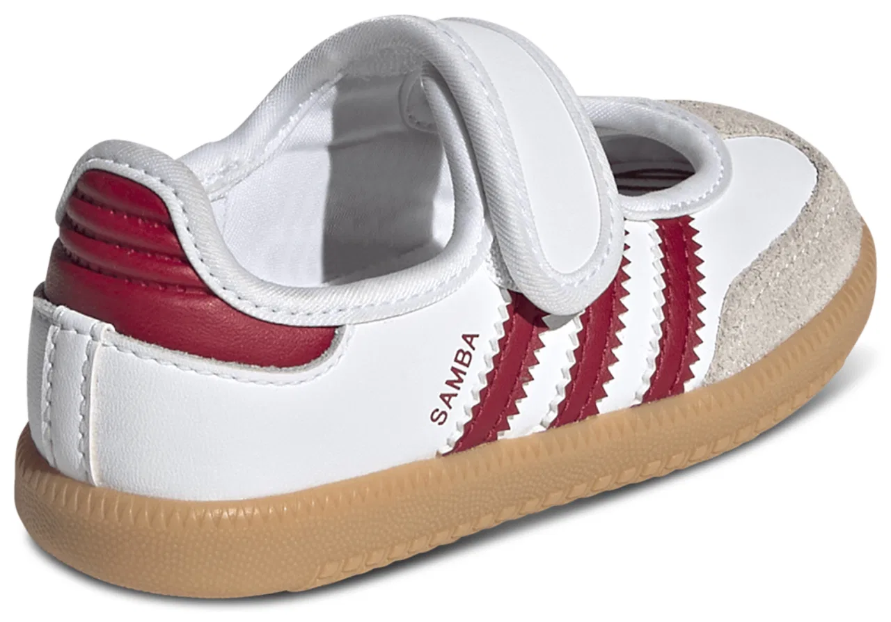 Кроссовки для девочек Samba Jane Adidas, цвет Footwear White/Team Victory Red/Gum — фото 3