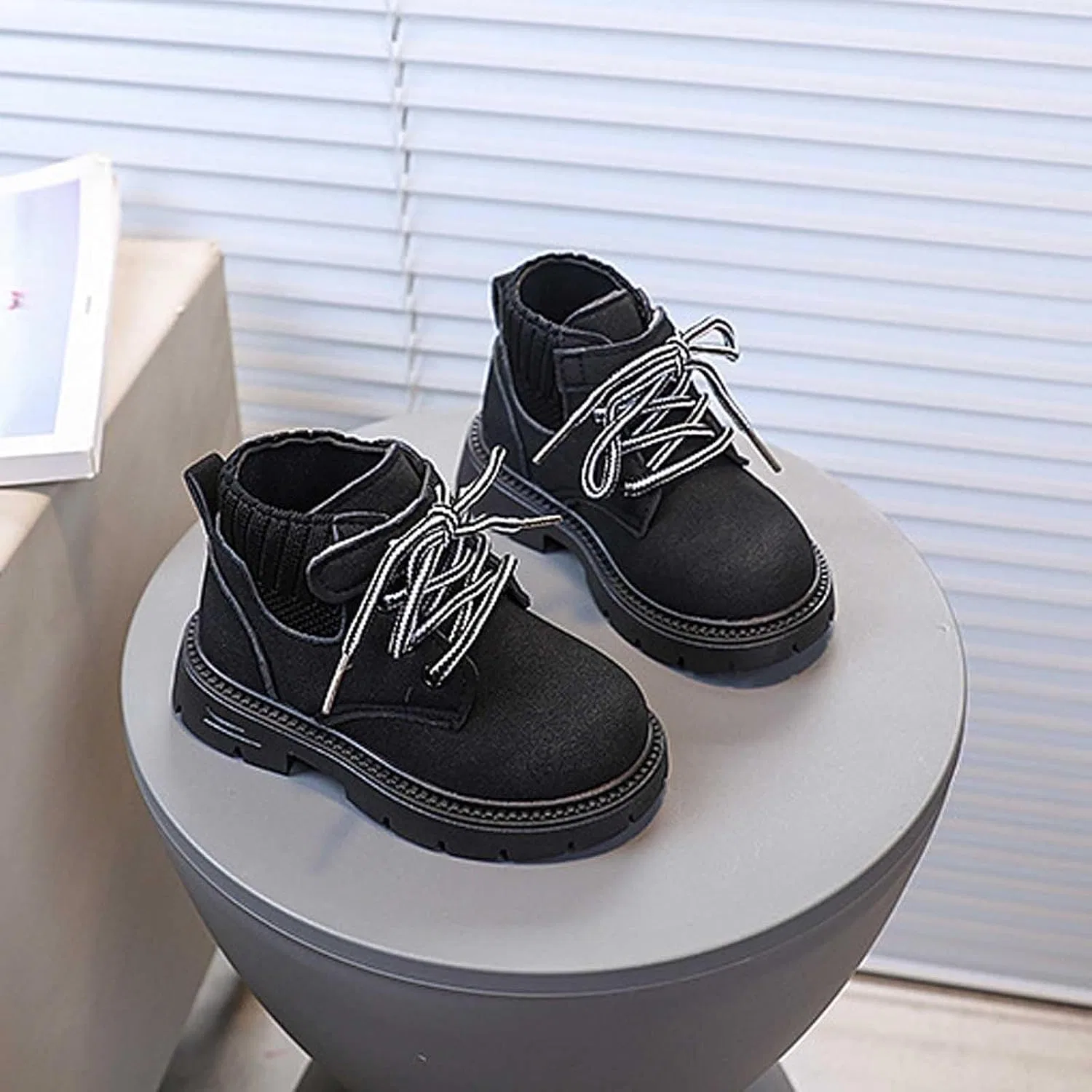 Детские ботинки для походов с боковой молнией и шнуровкой, модель Hiking Boots — фото 4