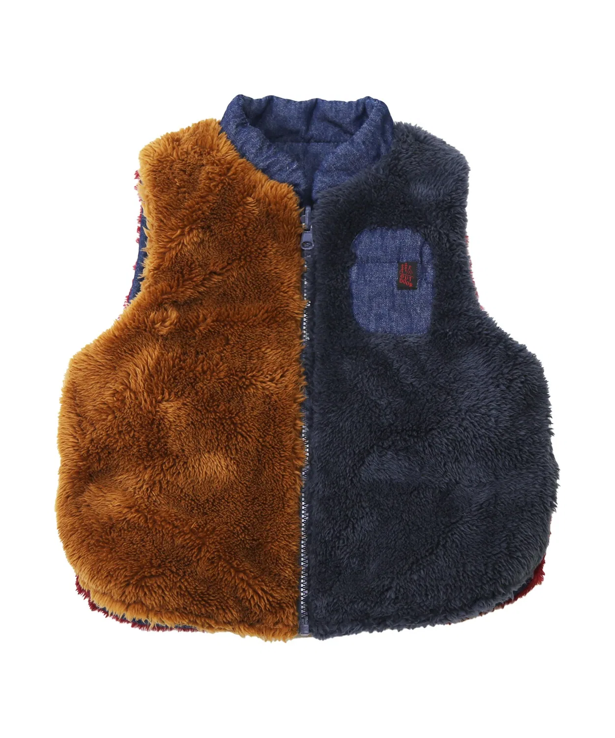 Детский жилет без рукавов с принтом Reversible Boa Vest DILASH, Striped — фото 4