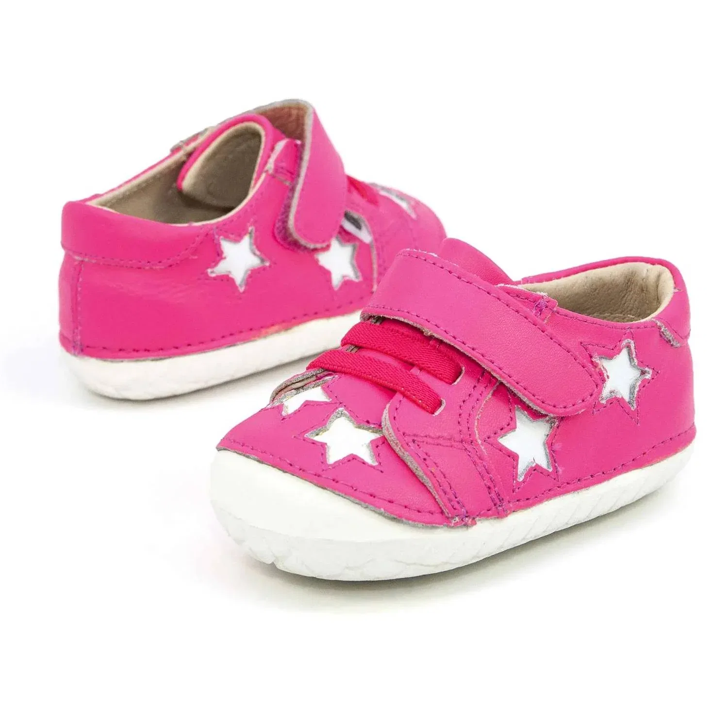 Детские кроссовки для девочек на шнурках Starey Pave Old Soles, Neon Pink — фото 4