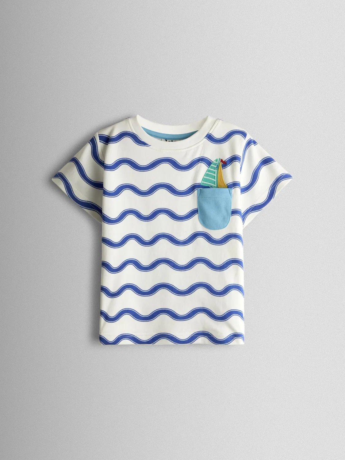 Комплект из футболки и шорт с карманом, Blue Boat, JoJo Maman Bébé, синий — фото 2