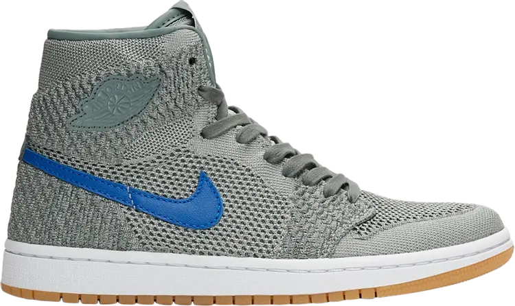 

Кроссовки Air Jordan 1 Retro High Flyknit GS Clay Green, зеленый, Зеленый;серый, Кроссовки Air Jordan 1 Retro High Flyknit GS Clay Green, зеленый