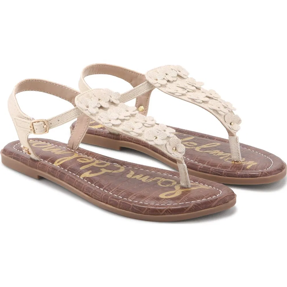 Детские сандалии Gigi с цветочным принтом Sam Edelman, Gold