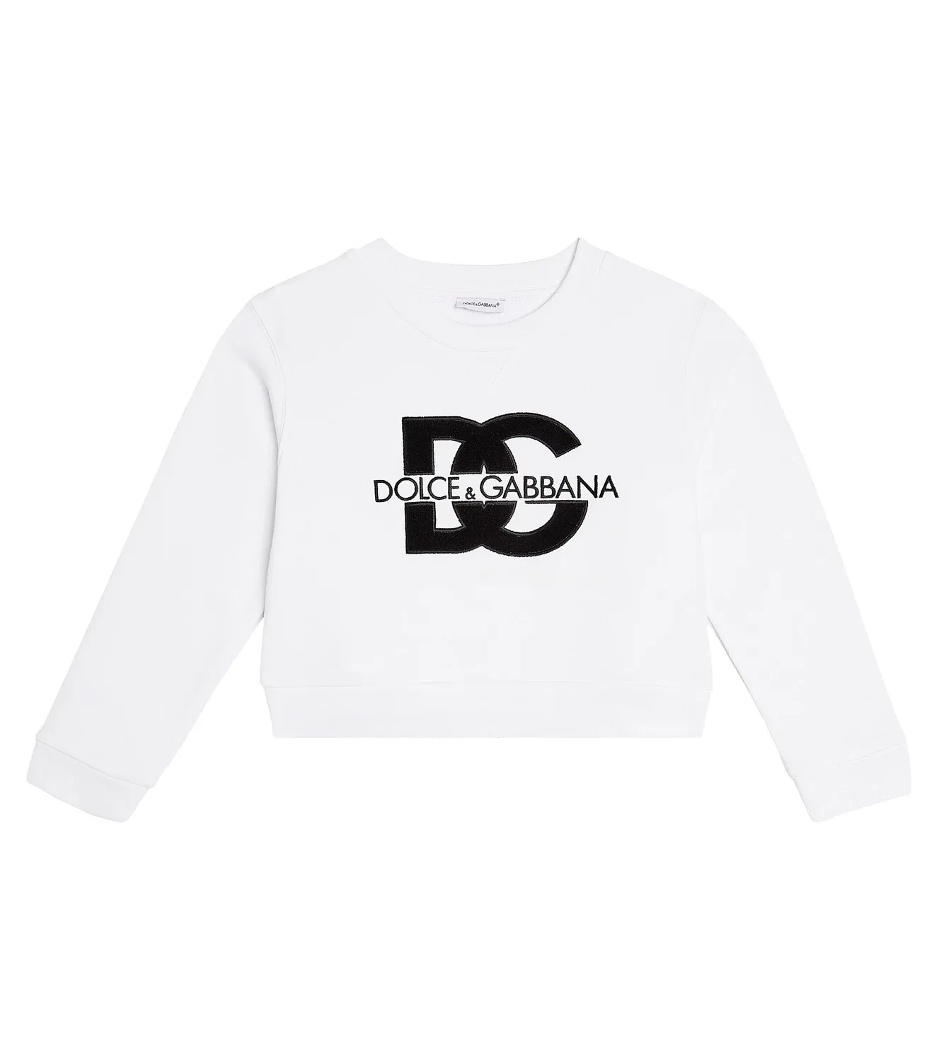 Хлопковая толстовка с вышивкой Dolce&Gabbana Kids, белый