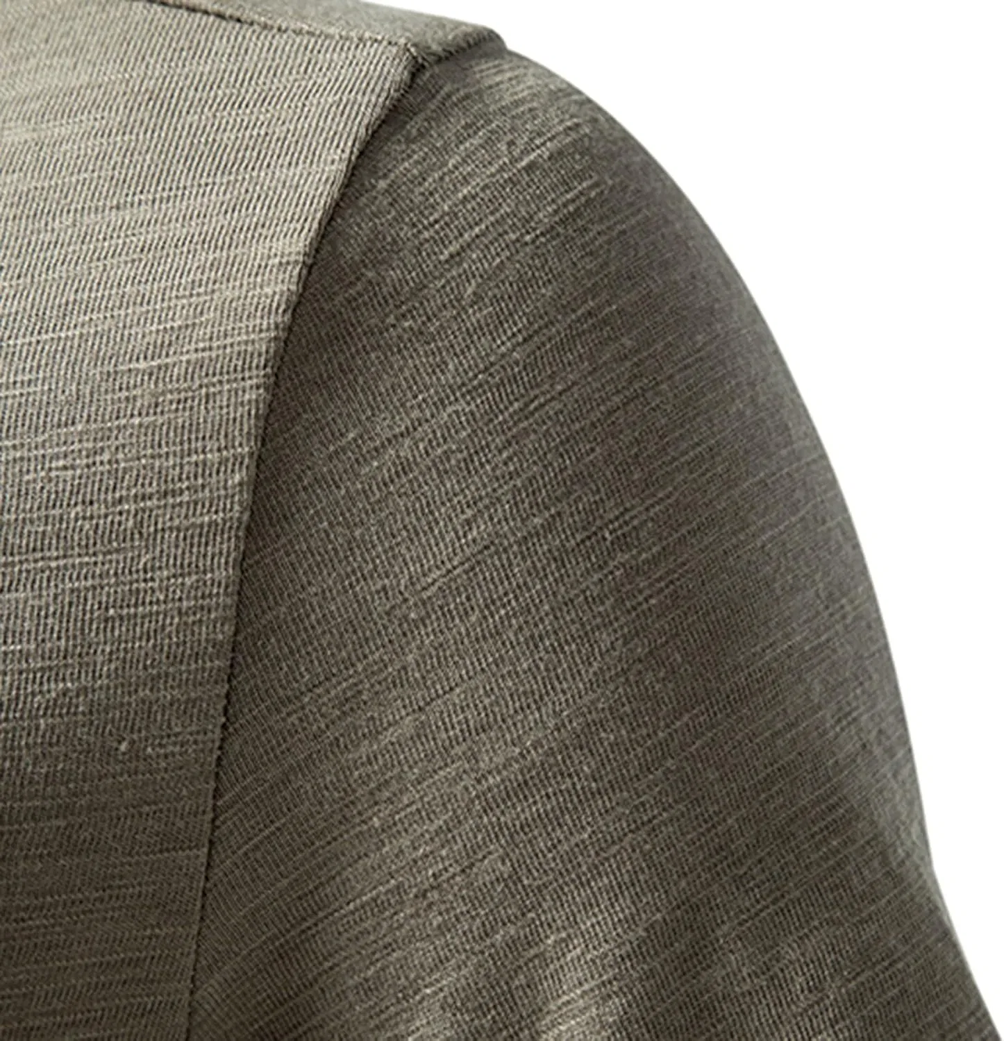Мужская футболка с V-образным вырезом Henley, Khaki — фото 4