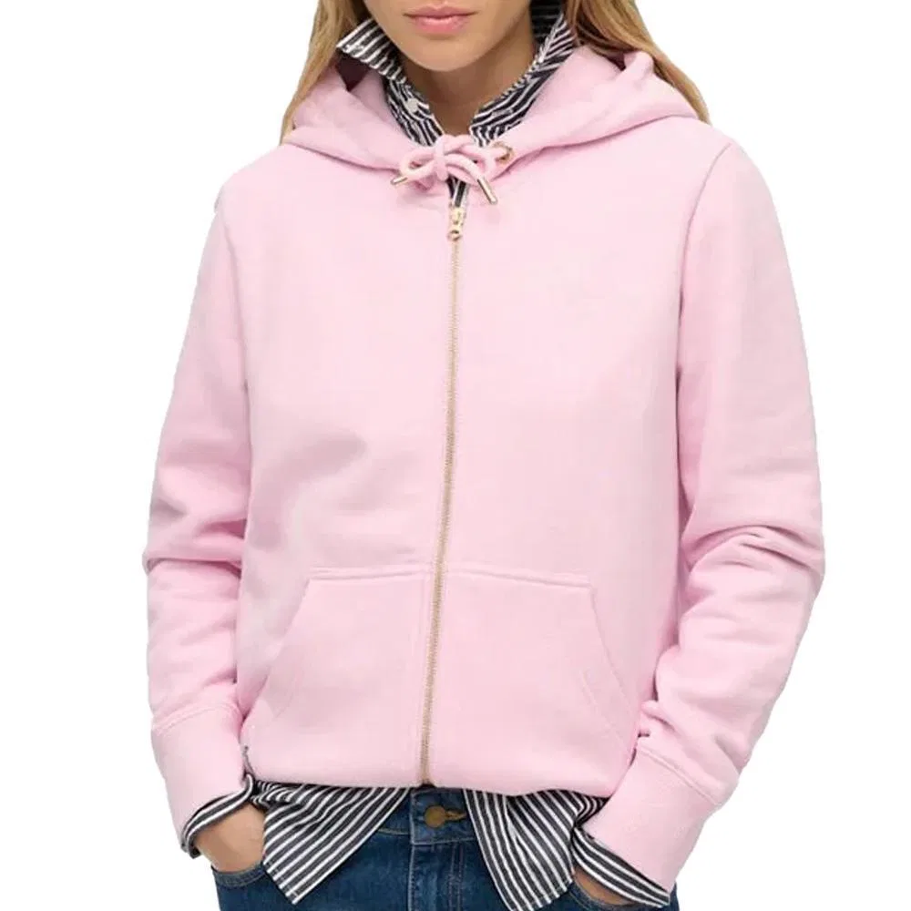 Женское худи с капюшоном и молнией Essential Logo Ziphood Superdry, Роза