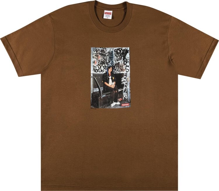 

Футболка Supreme x Lady Pink Tee 'Brown', коричневый