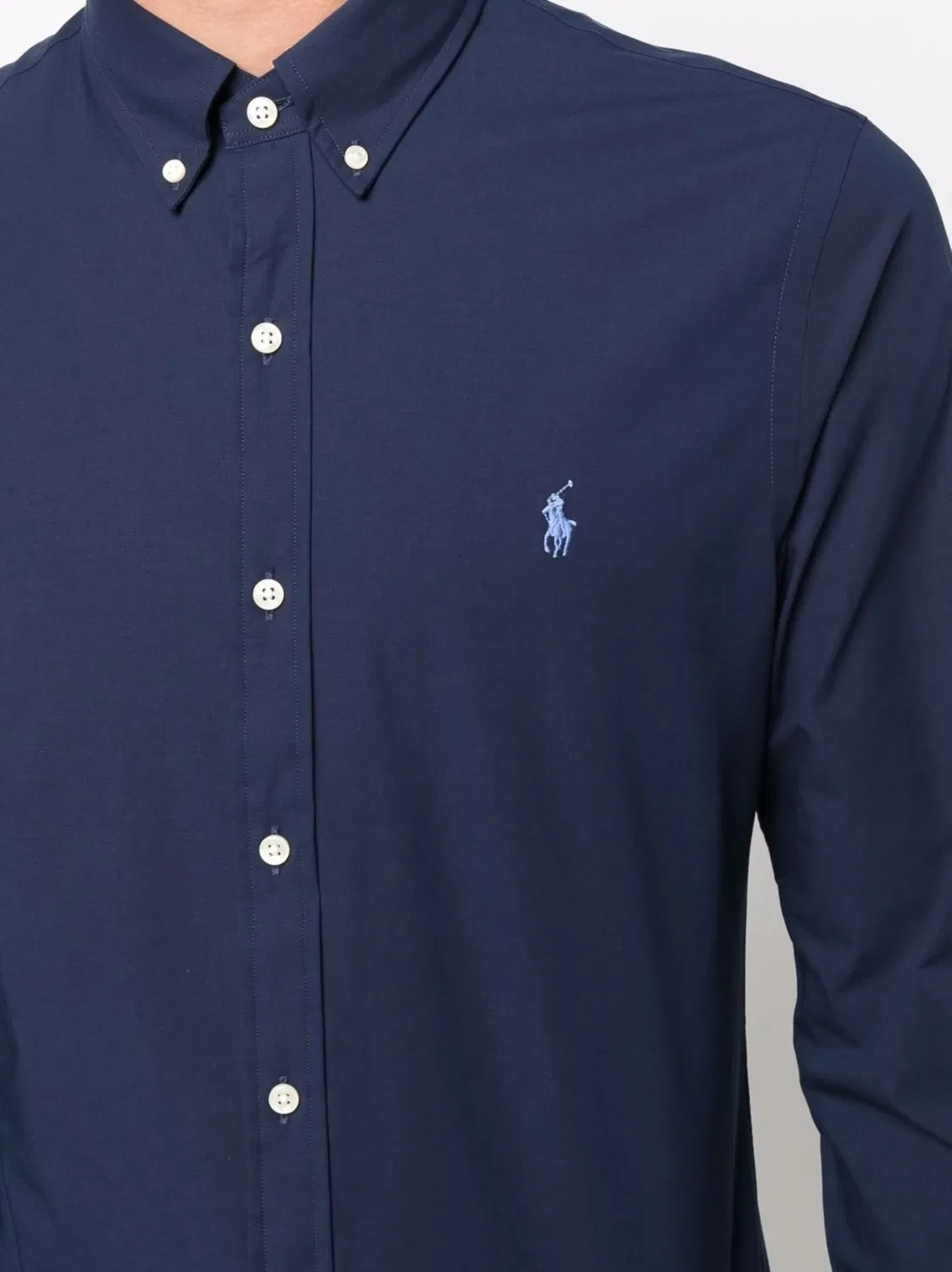 Рубашка с вышивкой Поло-Пони Polo Ralph Lauren, синий — фото 3