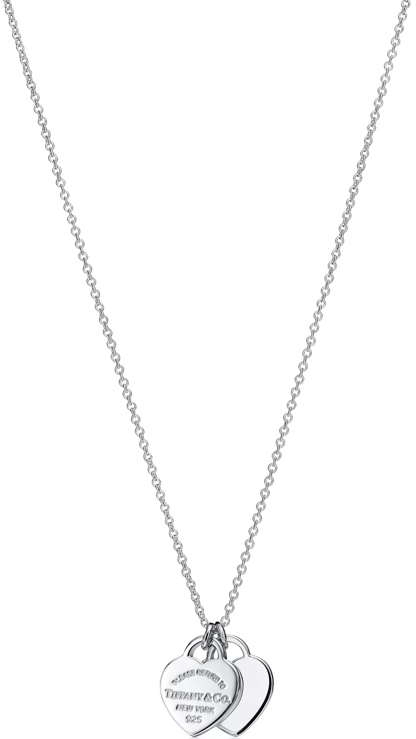 

Колье с подвеской Tiffany & Co. Return to Tiffany Double Heart Tag, серебро