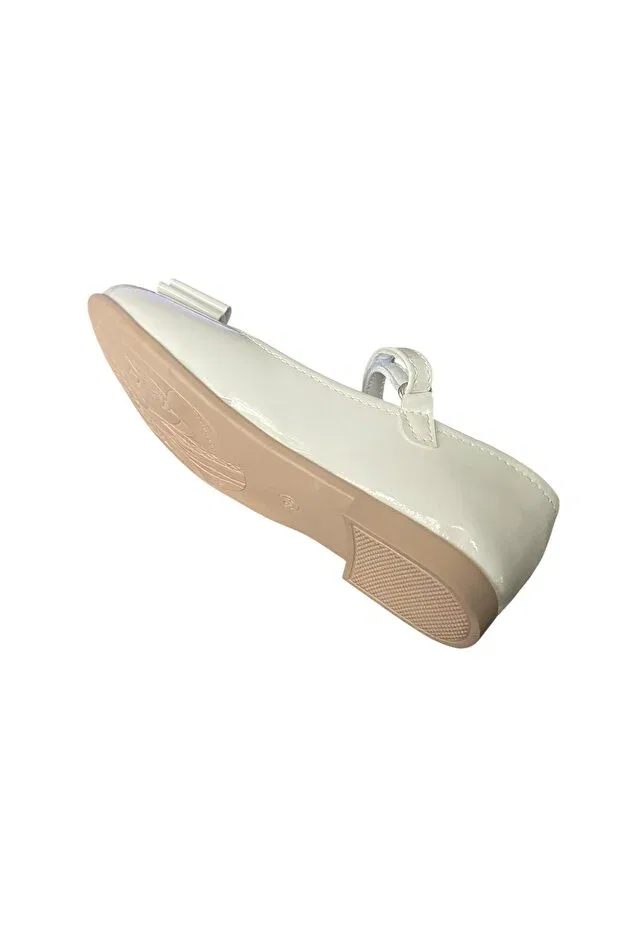 Детские балетки для девочек из кожи Konay 187 girl outfit ballerina shoes Ensa Kids, White — фото 4