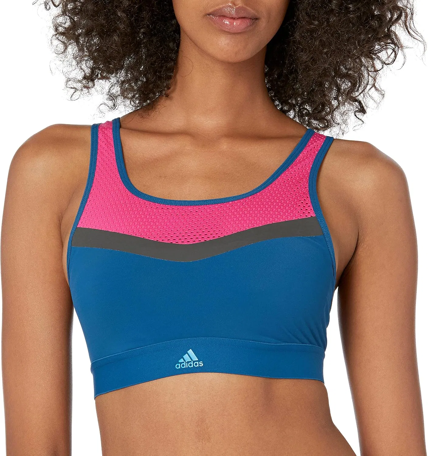 Женский bikini top с racerback Adidas, Legend Marine/Real Magenta