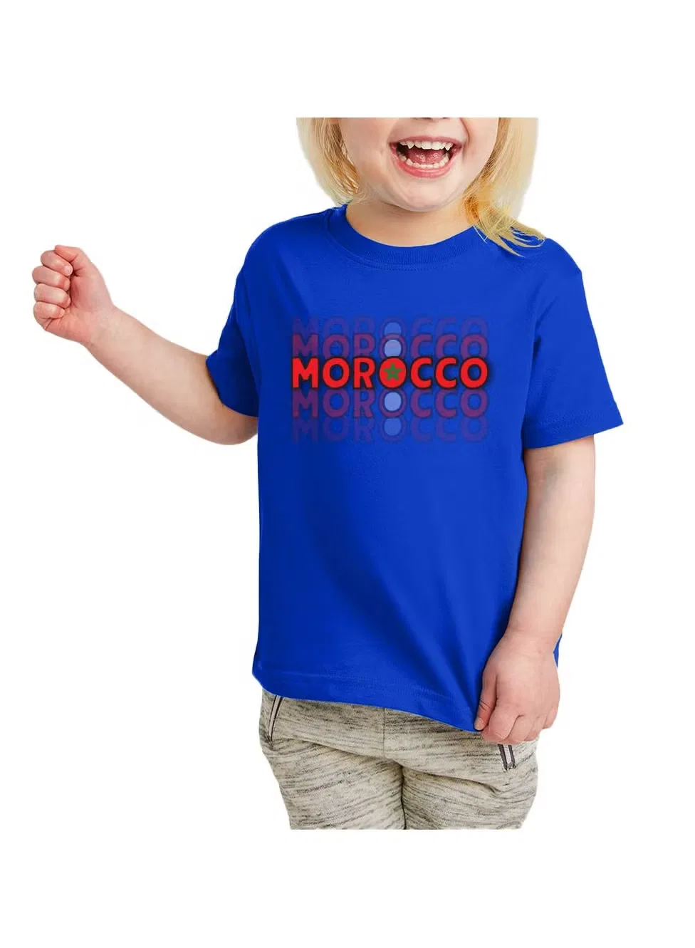 Футболка с принтом Morocco Printshop4Me, синий