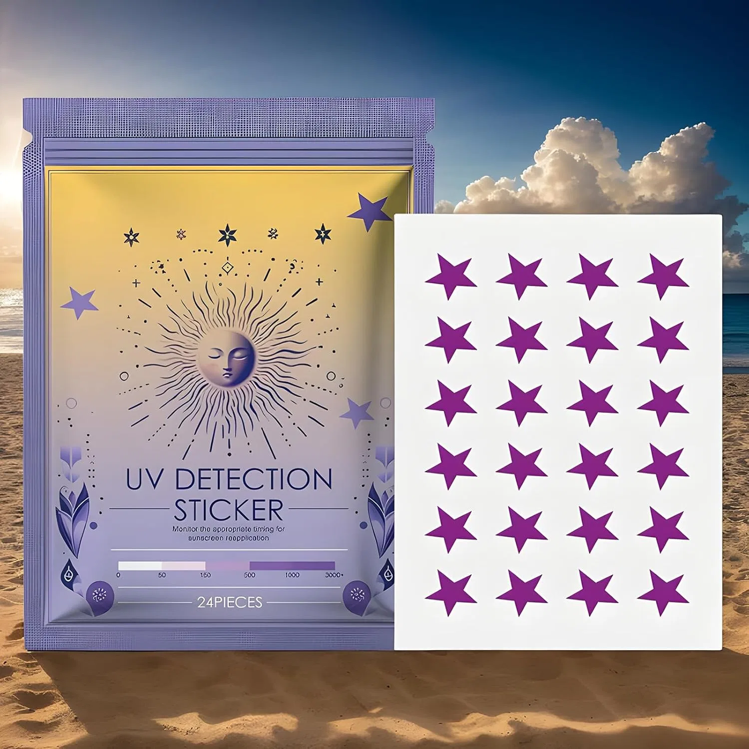 UV стикеры, набор 24 шт SPF сенсорных стикеров, Patifirst — фото 3