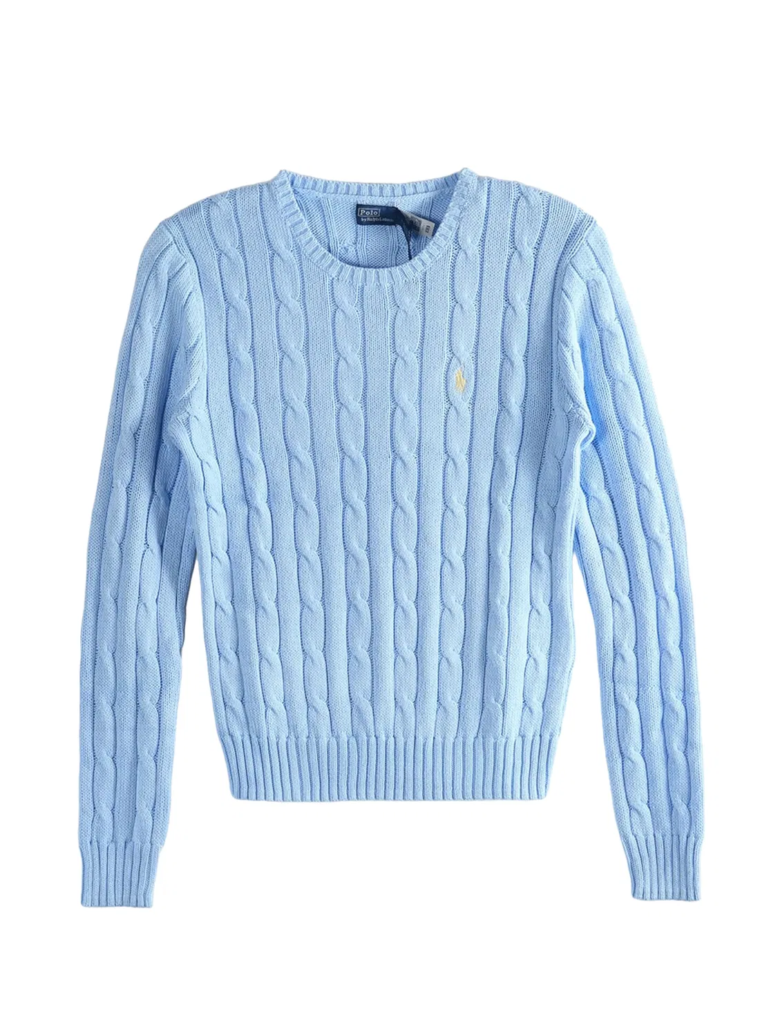 Polo Ralph Lauren Свитер с косами и круглым вырезом, синий