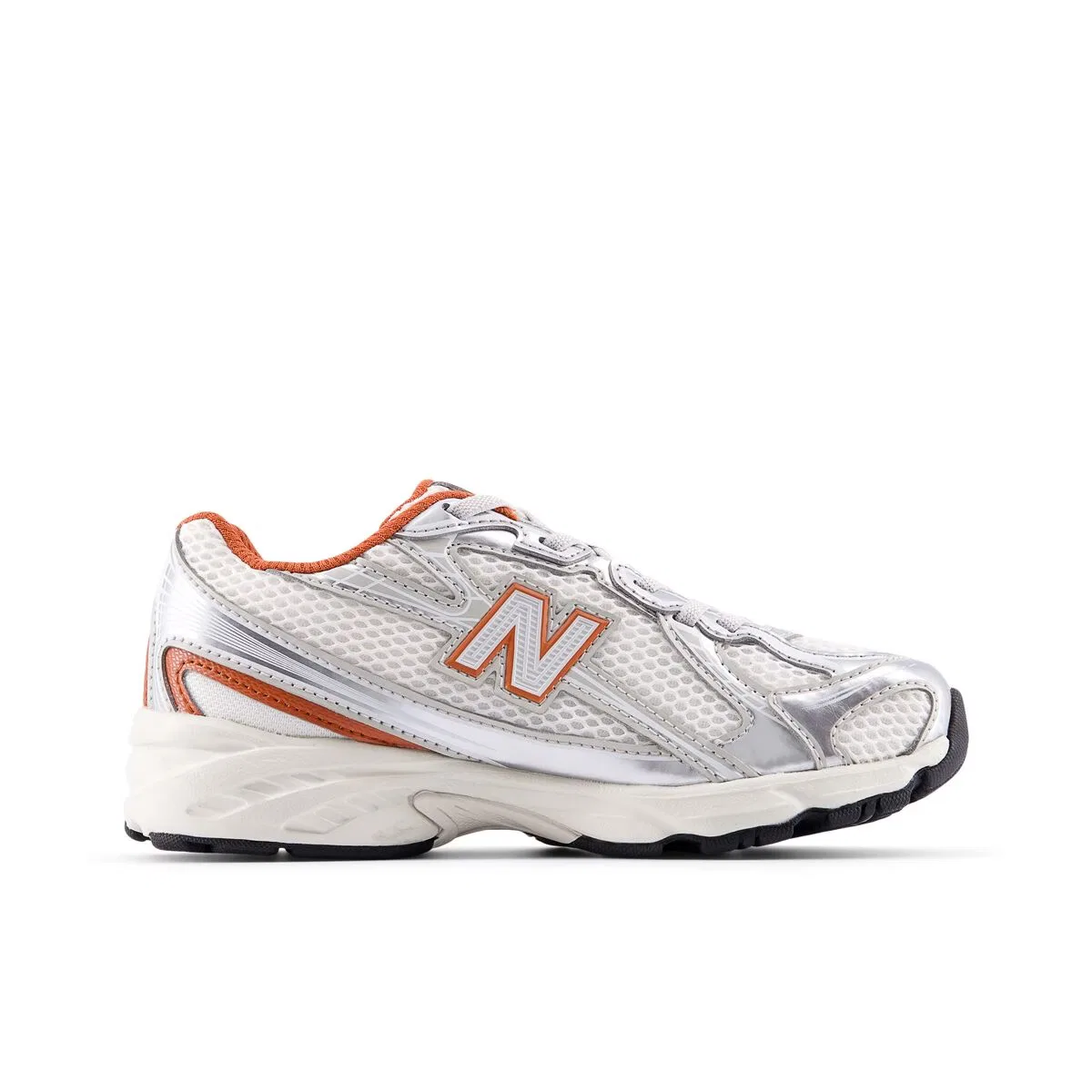 Мальчиковые повседневные кроссовки со шнурками-шнурками 740 Bungee Lace New Balance, Silver Metallic Cinnamon — фото 4