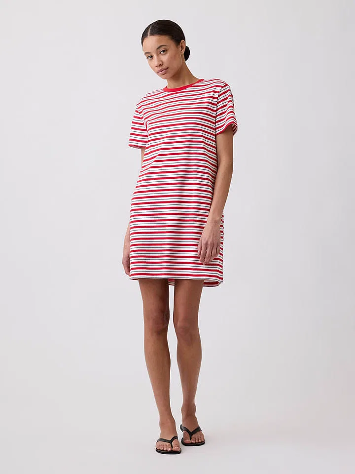 Женское короткое платье в полоску GAP, Red/White