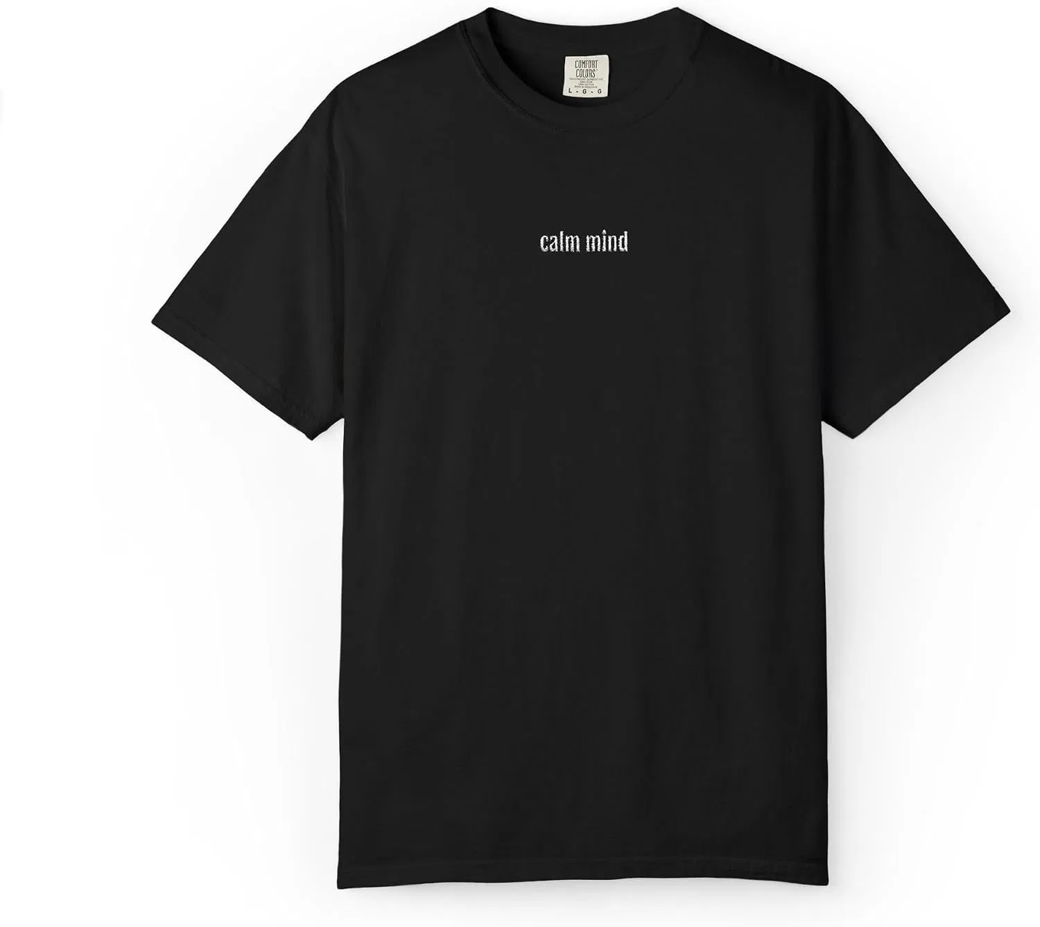 Унисекс футболка с вышивкой Calm Mind Comfort Colors®, Black